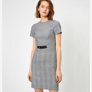 Gray Plaid Women Dress